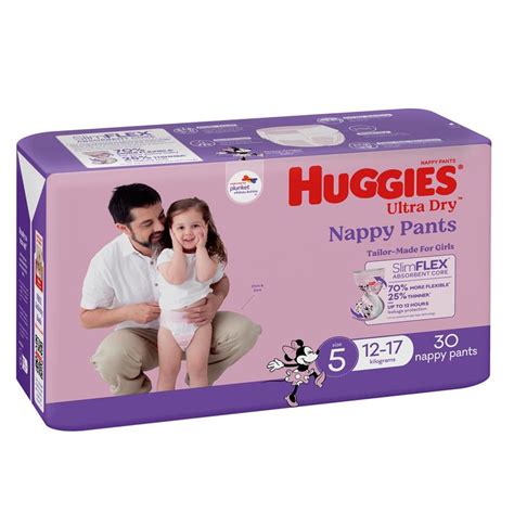 Buy Huggies Ultra Dry Nappy Pants Size 5 Girl 12 17kg Bulk 30 Pack