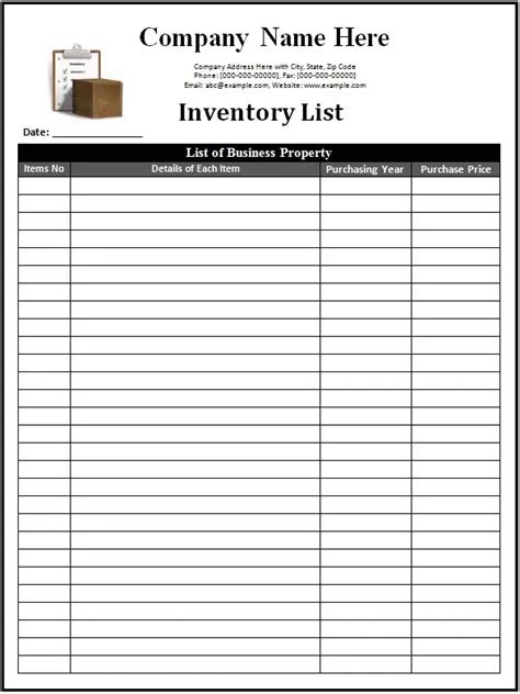 Inventory Templates Spreadsheet Excel Word Excel Formats