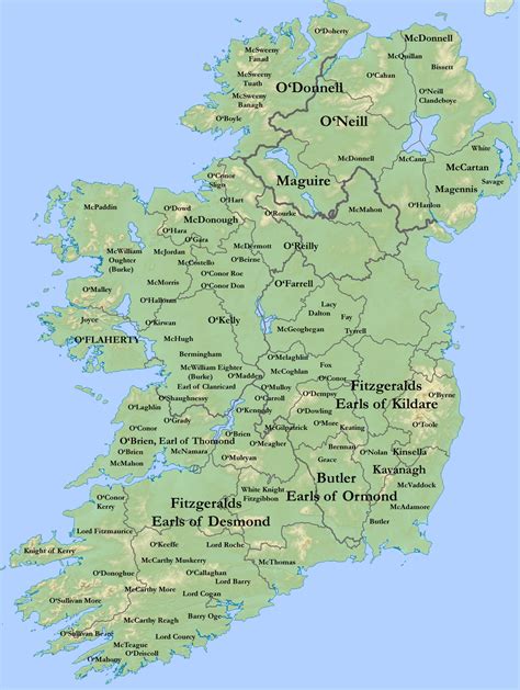 Map Of Ireland Counties As Gaeilge