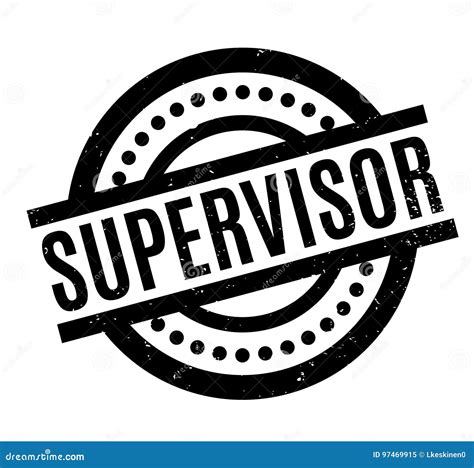 Supervisor Rubber Stamp Stock Vector Illustration Of Dirty 97469915