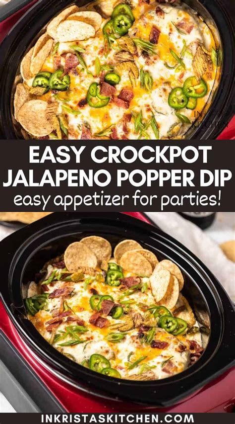 Jalapeno Popper Dip Crock Pot Recipe In Kristas Kitchen