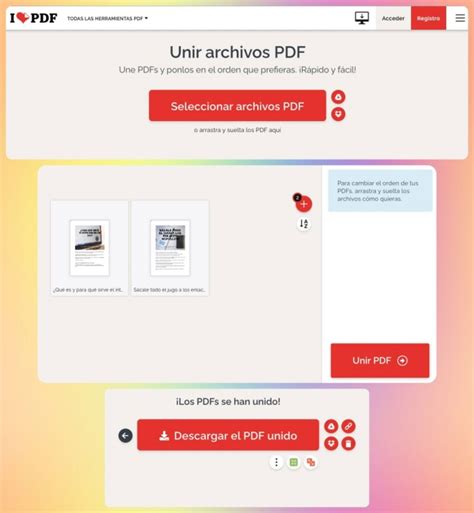 C Mo Unir O Combinar Varios Documentos Pdf En Uno Solo