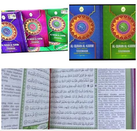 Terjemahan Al Quran Rasm Uthmani Dalam Bahasa Melayu A6 Kulit Keras