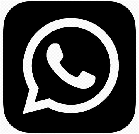Hd Black Outline Whatsapp Wa Whats App Square Logo Icon Png Citypng