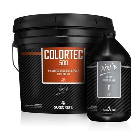 Decorative concrete overlays, stains, and driveway sealers. Surecrete ColorTec 500 100% Solids Epoxy Pigmented ...