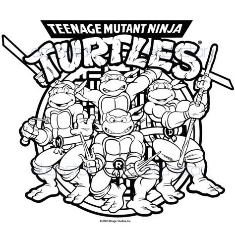 Pix For > Teenage Mutant Ninja Turtles Drawings  Turtle coloring pages