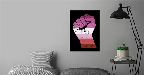 resist fist lesbian pride poster by boredkoalas displate