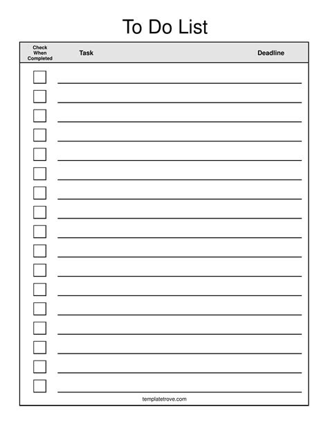 Download Printable Blank Checklist Template Pdf Gambaran