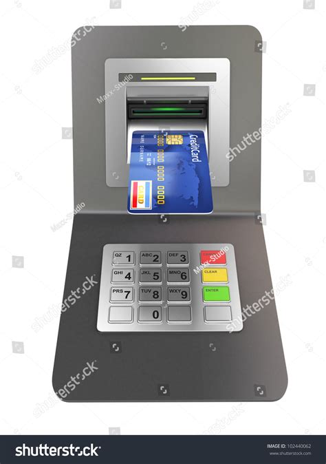 For first time users, the atm screen will display another screen. Money Withdrawal Atm Credit Debit Card Stock Illustration ...