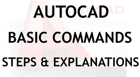 Autocad Basic Commands Explanation And Steps To Use The Commands