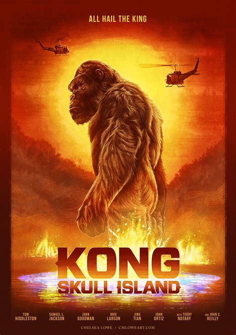 “kong Skull Island 2017a2 Digital Painting Poster Design”jumping