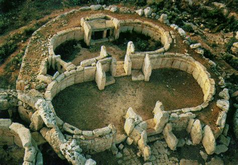 The Remains Of A Neolithic Temple On The Island Of Malta It Is Said