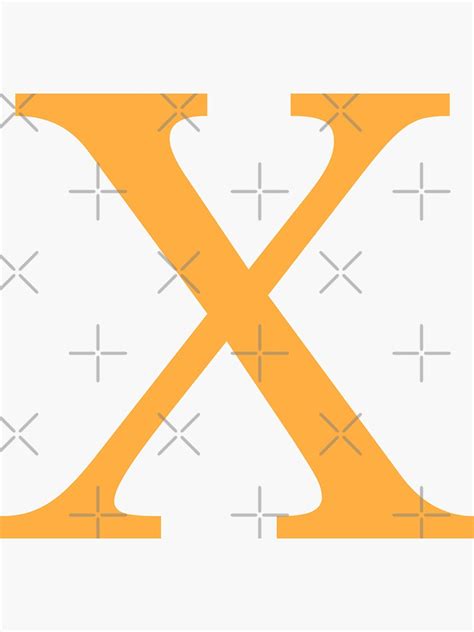 Letter X Orange Color Sticker For Sale By Funstudio Redbubble