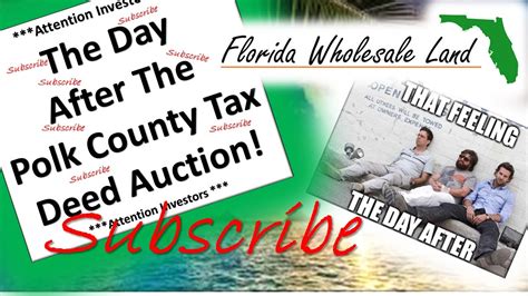 The Day After The Polk County Fl Tax Deed Auction Youtube