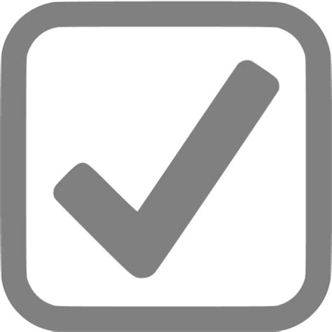 Gray Checked Checkbox Icon Free Gray Check Mark Icons