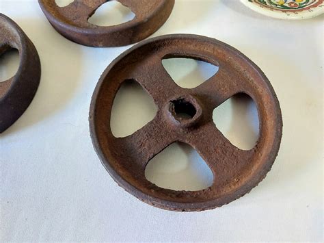 Antique Cast Iron Wheel Train Wheels Industrial Decor Etsy