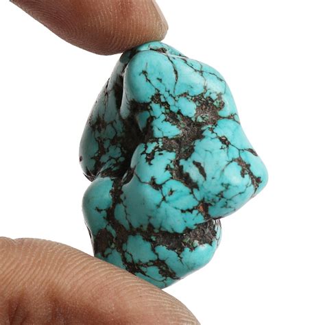109 00 Ct Certified Natural Sky Blue Turquoise Edelsteen Ruw Etsy