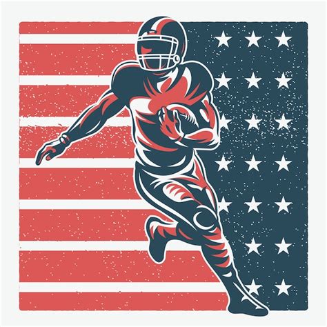 Premium Vector American Football Player Illustration