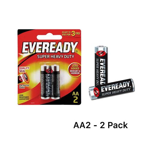 Eveready Super Heavy Duty Aa Carbon Zinc Batteries Aa Size 4 Pack