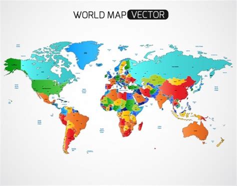 World Map Countries Vector At Getdrawings Free Download