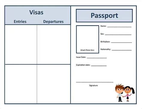 Passport Templates Word Excel Samples