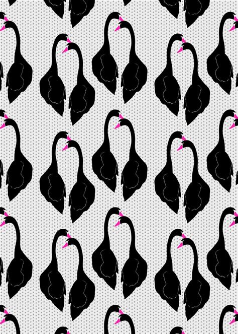 Black Swans Pattern Art Print By Georgiana Paraschiv X Small