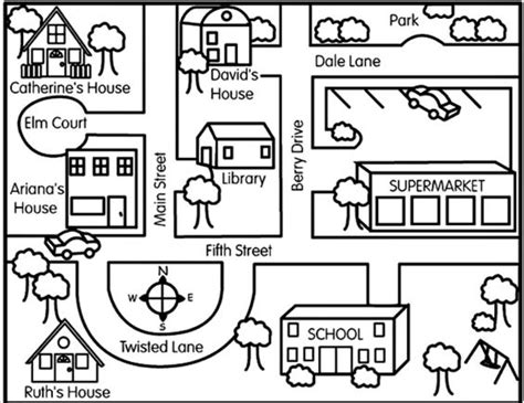 Learn How To Make Maps Coloring The Road And Map Activities