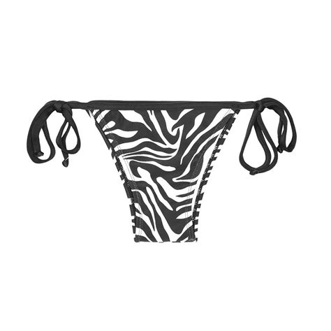 Rio De Sol Rio De Sol Zebrado Bikini Bottoms Womens Blackwhite Private Sport Shop