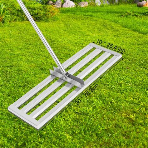Vevor Lawn Leveler Tool 17 X 10 In Lawn Leveling Rake With 77 In Long