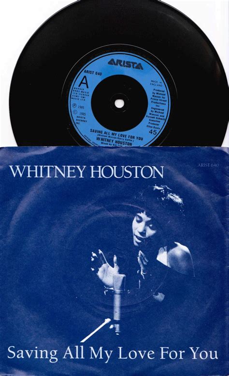 Whitney Houston Saving All My Love For You Uk Issue Etsy