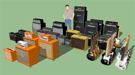 Electric Guitars And Amps 3d Warehouse