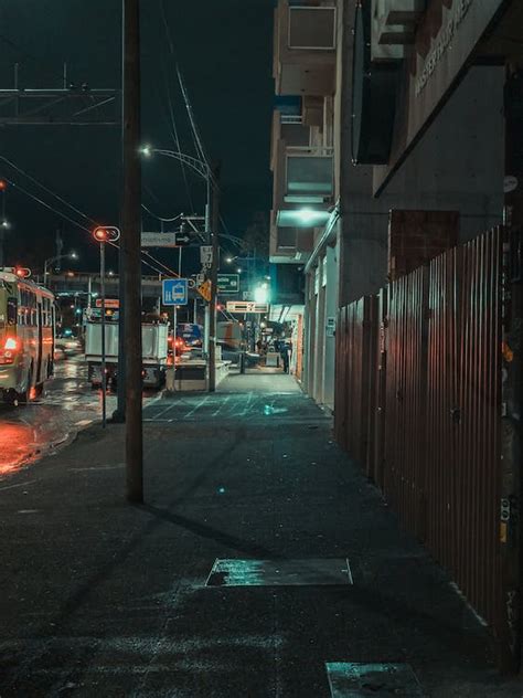 An Empty Street At Night · Free Stock Photo