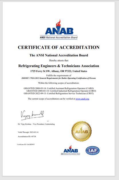 Anab Accredits The Reta Crst Certification Program Reta