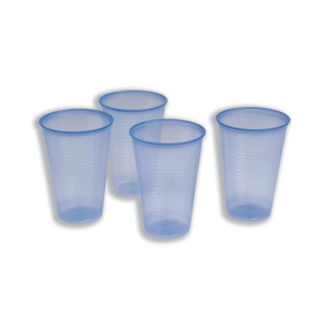 Water Cups Plastic Non Vending For Cold Drinks 7oz 207ml Clear Blue