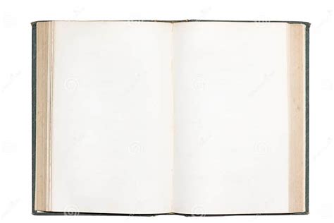 Old Open Book With Blank Pages Isolated Stock Photo Image Of Page