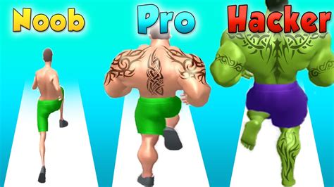 Muscle Rush Try On Noob Vs Pro Vs Hacker Hulk Smash Destruction