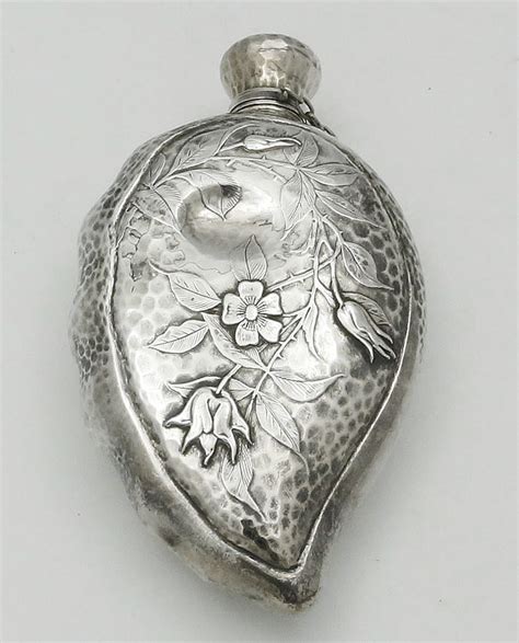 Whiting Antique Hammered Sterling Aesthetic Flask