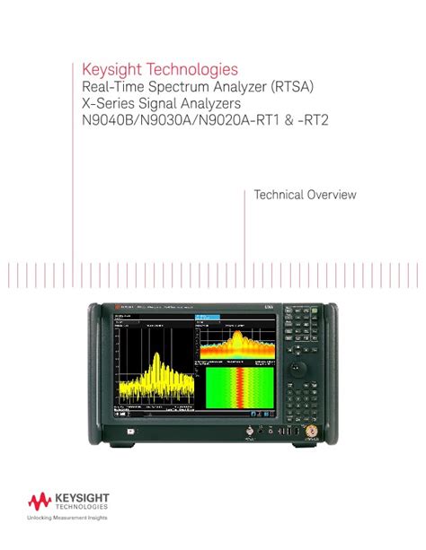 Real Time Spectrum Analyzer RTSA X Series Signal Analyzers N9030A