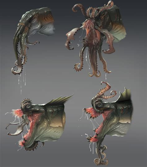 Artstation Monster Head Design Anthony Hutchings Monster Concept
