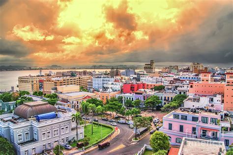 Sunset Over San Juan Puerto Rico Photograph By Olga Hamilton