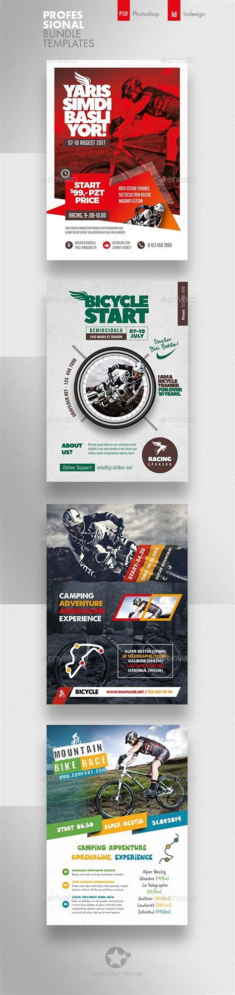 Bicycle Racing Flyer Bundle Templates | Flyer, Business flyer templates, Templates