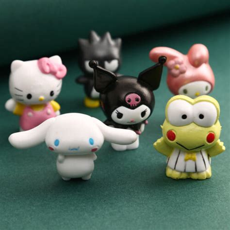 Collectibles Other Anime Collectibles 6pcsset Cute Hello Kitty My Melody Kuromi Xo Cinnamoroll