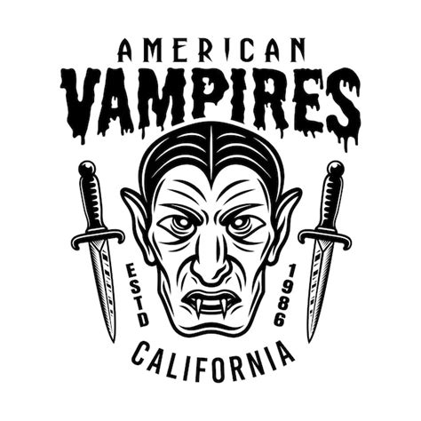 premium vector dracula vampire vector emblem badge label logo or tshirt print design in