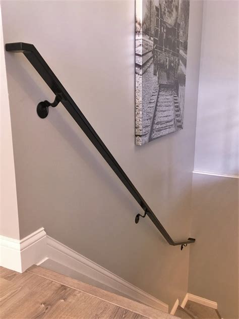 Basic Wrought Iron Wall-Mounted Handrail - Great Lakes Metal Fabrication