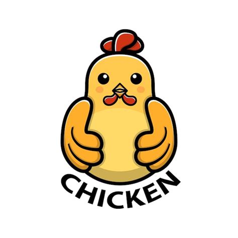 Premium Vector Chicken Cartoon Mascot Logo