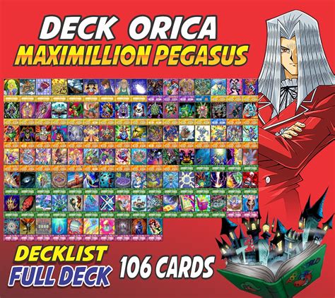 Maximillion Pegasus 106 Cards Deck Anime Orica Yugioh Etsy