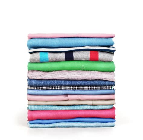 Stack Of Clothes Isolated Stock Image Image Of Heap 152319435