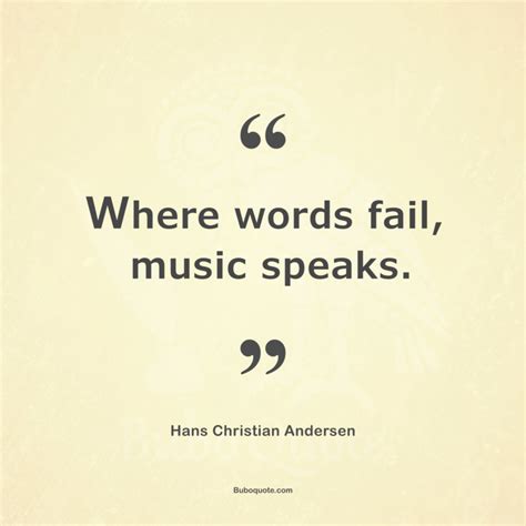 Where Words Fail Music Speaks Andersen