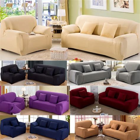 Modern Pure Color Fashion Elastic Sofa Covers For Living Room Sofa Cover Stretchable Sofa