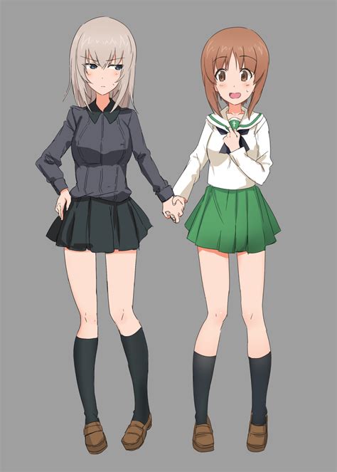 Nishizumi Miho And Itsumi Erika Girls Und Panzer Drawn By Ashiwara